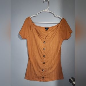 Rue21 Button Front Off Shoulder Blouse
